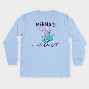 Mermaid at Heart Kids Long Sleeve T-Shirt